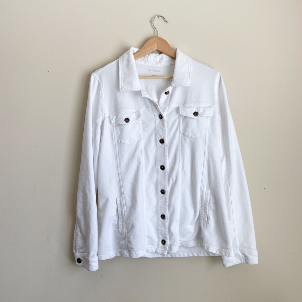 Kim Rogers White Cotton Shacket